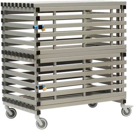 Wózek na sprzęt 2 piętra z drzwiami 126x80x133 CM