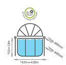 Składana pokrywa kopuła basenowa Exit 427 cm