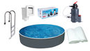 Kompletny basen ogrodowy stalowy 5,5x1,2 m grafit