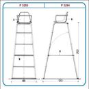 Siedzisko ratownika lub sędziego stal nierdzewna